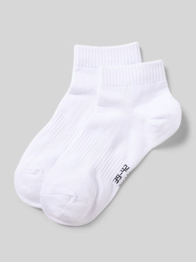 Snocks Socken mit Strukturmuster Modell 'Quarter' im 2er-Pack Weiss 1
