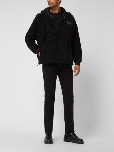 CARLO COLUCCI Hoodie aus Teddyfell Schwarz 1