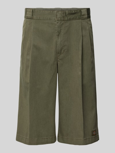 Dickies Loose fit korte broek met bandplooien, model 'UNIONVILLE' Olijfgroen - 2
