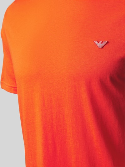 Emporio Armani T-Shirt mit Label-Patch Rot 2