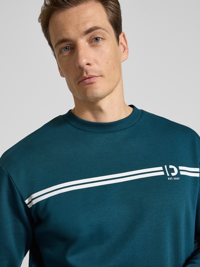 Tom Tailor Denim Regular fit sweatshirt van katoenmix Donkergroen - 3