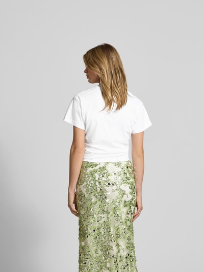 Rabanne T-Shirt mit Raffungen Offwhite 5