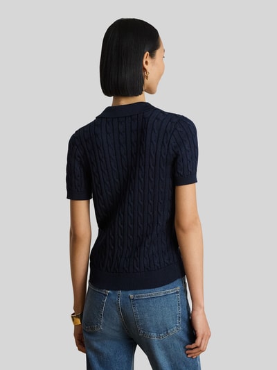Lauren Ralph Lauren Koszulka polo o kroju regular fit z tkanego materiału – mieszanka bawełny Granatowy 5
