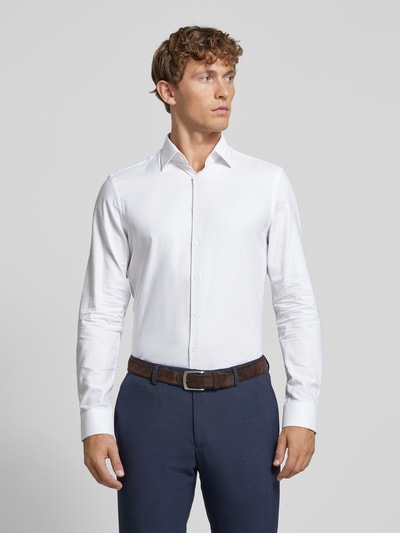 Jake*s Super Slim Fit Business-Hemd mit Kentkragen Weiss 4