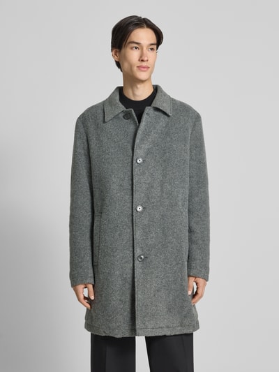 MCNEAL Krótki płaszcz z wykładanym kołnierzem i listwą guzikową Antracytowy 4