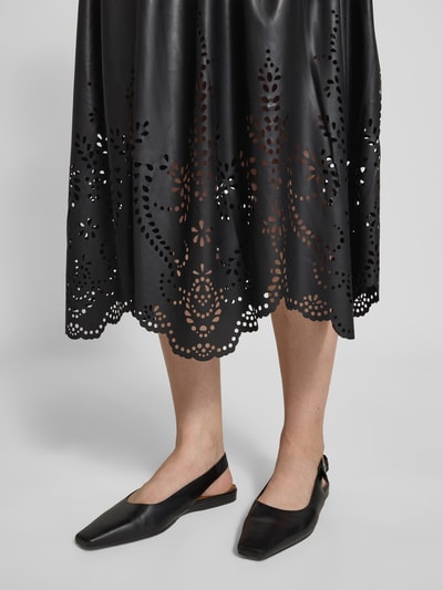 Oui Midirock in Leder-Optik mit Reißverschluss BLACK 3