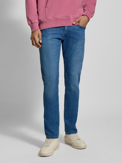Replay Slim Fit Jeans mit Eingrifftaschen Modell 'ANBASS' Jeansblau 4