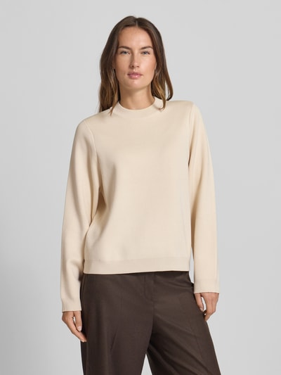 Jake*s Collection Sweter z dzianiny z okrągłym dekoltem Écru 4
