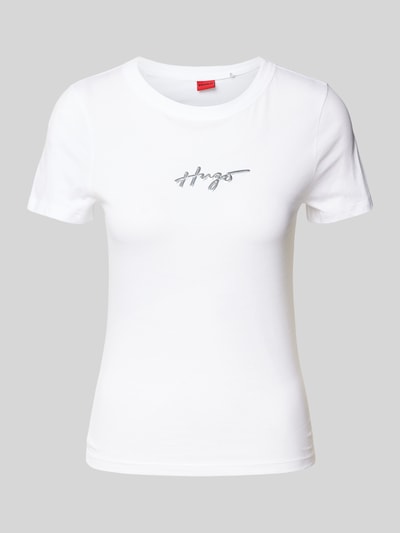 HUGO T-Shirt mit Label-Detail Weiss 2