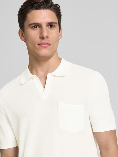 Polo Ralph Lauren Slim Fit Poloshirt mit Kentkragen Weiss 3