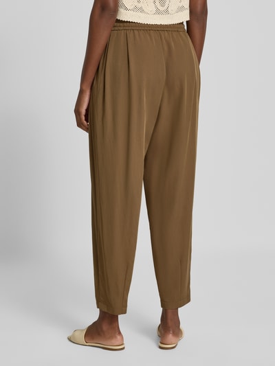 s.Oliver RED LABEL regular fit Smalle broek van viscosemix Middenbruin - 5