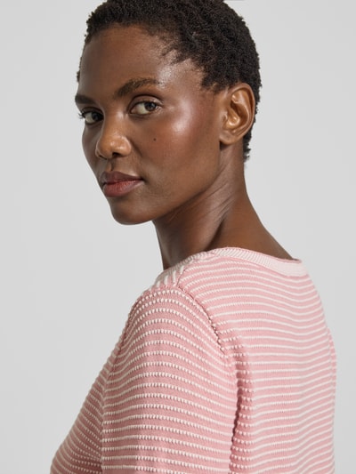 Tom Tailor Regular Fit Pullover aus reiner Baumwolle Rosa 3