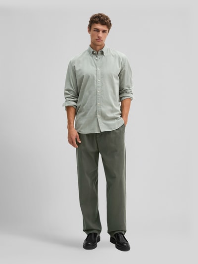 Marc O'Polo Regular Fit Freizeithemd aus Baumwolle mit Cordstruktur Mint 1