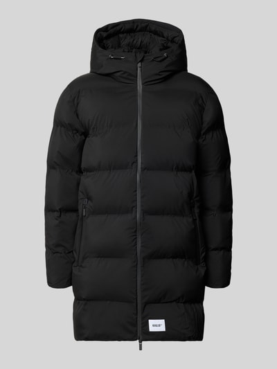 Produktfoto, Steppjacke mit Zweiwege-Reißverschluss Modell 'CADE' von khujo in Schwarz, Kapuze mit Tunnelzug, Regular Fit, glatte Textur