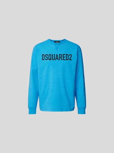 Dsquared2 Loose Fit Sweatshirt aus Baumwolle Hellblau 2