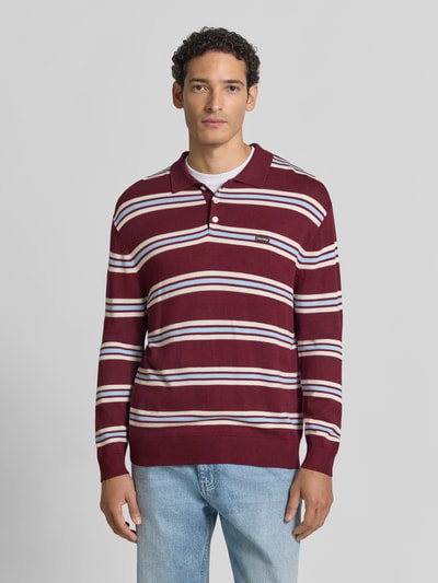 REVIEW Regular Fit poloshirt met borstzak Bordeaux - 4
