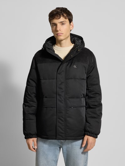 Calvin Klein Jeans Puffer Jacket mit verdecktem Reißverschluss und Label-Stitching Black 4
