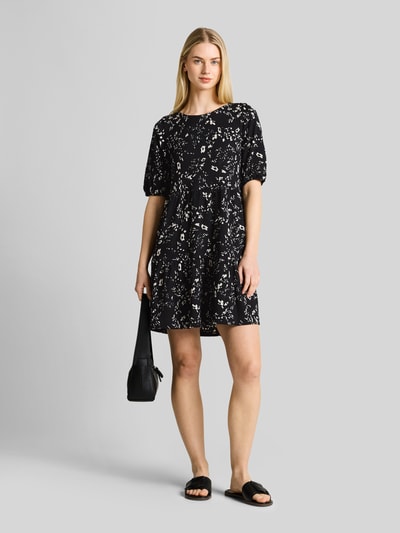 Tom Tailor Denim A-Linien Minikleid in Crinkle-Optik Black 1
