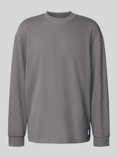 Hugo Blue Regular Fit Sweatshirt aus Baumwoll-Mix Modell 'NUWOLO' Mittelgrau 2
