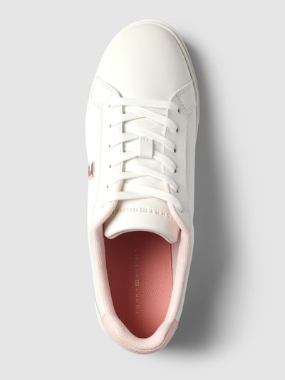 Tommy Hilfiger Leren sneakers met logo-applicatie Lichtroze - 3