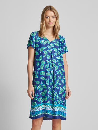 Betty Barclay Knielange jurk van viscose met een all-over motiefprint Lichtblauw - 4