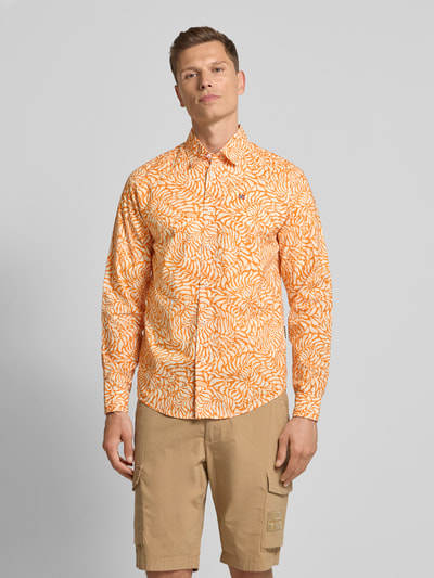 Napapijri Freizeithemd mit Label-Stitching Modell 'RONGE' Orange 4