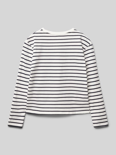 Mango Longsleeve mit geripptem Rundhalsausschnitt Marine 3