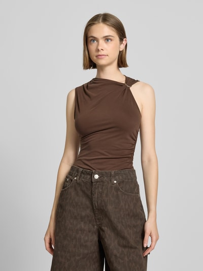 LeGer by Lena Gercke Top mit Raffungen Modell 'Dominique' Dunkelbraun 4