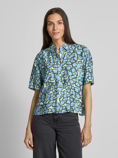 Jake*s Casual Regular fit blouse met 1/2-mouwen Hemelsblauw - 4