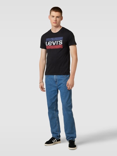 Levi's® T-shirt met labelprint Zwart - 1