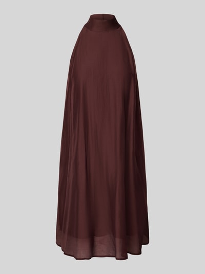 MSCH Copenhagen Knielanges Kleid mit Neckholder Modell 'Alithea Faustina' Bordeaux 2