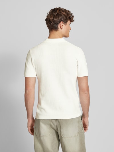 Blend Regular fit poloshirt met ribboorden, model 'AIDEN' Wit - 5