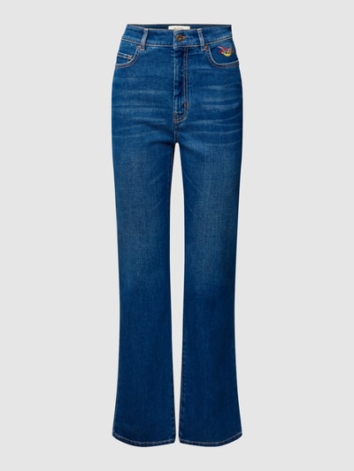 Weekend Max Mara Jeansy z wyhaftowanym motywem model ‘BEATI’ Jeansowy niebieski 2