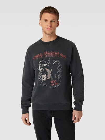 THE KOOPLES Sweatshirt mit Label-Motiv-Print Black 4