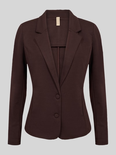 Produktfoto, żakiet zapinany na 2 guziki, krój slim fit, jednokolorowy, długi rękaw, kołnierz z połami, z dodatkiem wiskozy, Slim Fit Blazer mit 2-Knopf-Verschluss Model 'SC-DANIELA 1' von Soyaconcept