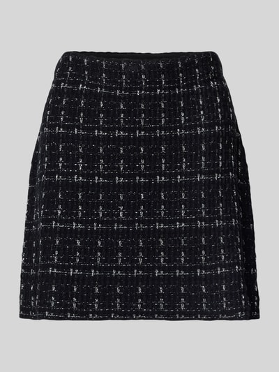 Liu Jo White Minirock mit Reißverschluss Metallic Black 2