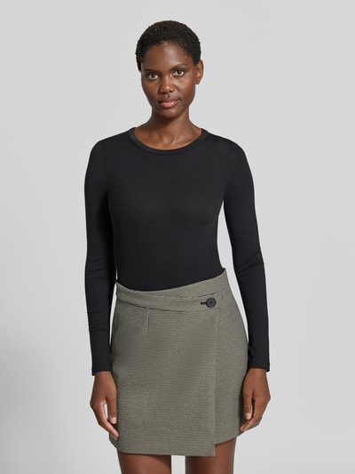 VERO MODA Slim Fit Langarmshirt aus Lyocell-Mix Modell 'ADA' Black 4