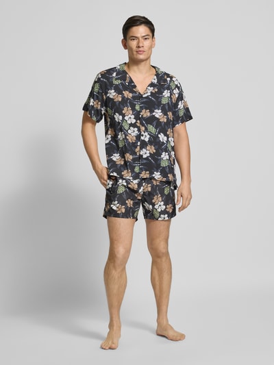 BOSS Relaxed Fit Freizeithemd mit Resortkragen Black 1