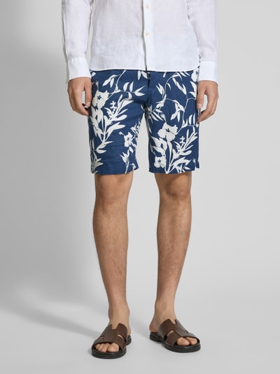 Tommy Hilfiger Relaxed Fit Bermudas aus reinem Leinen Modell 'HARLEM' Blau 4