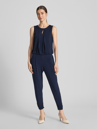 Vera Mont Jumpsuit mit Rundhalsausschnitt Dunkelblau 4