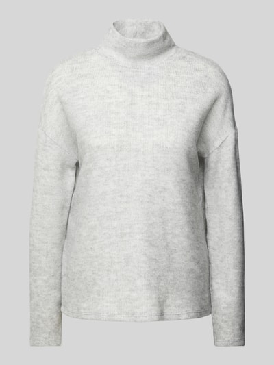 Vero Moda Loose Fit Pullover mit Stehkragen Modell 'EBBA' Hellgrau Melange 2