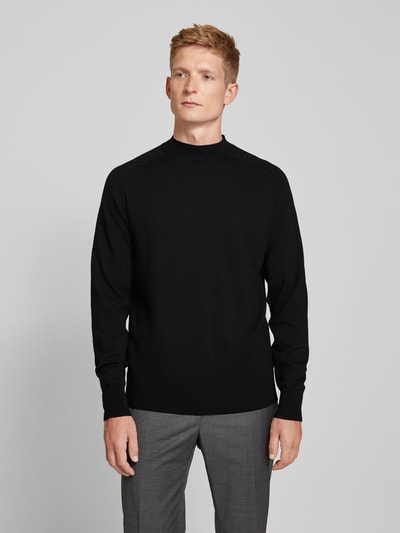 CK Calvin Klein Sweter z dzianiny z detalem z logo Czarny 4