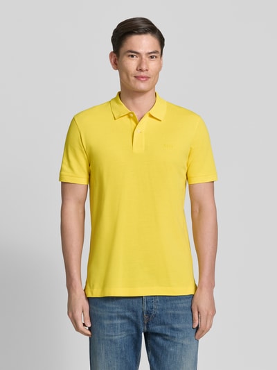 BOSS Regular Fit Poloshirt aus reiner Baumwolle Modell 'PALLAS' GELB 4