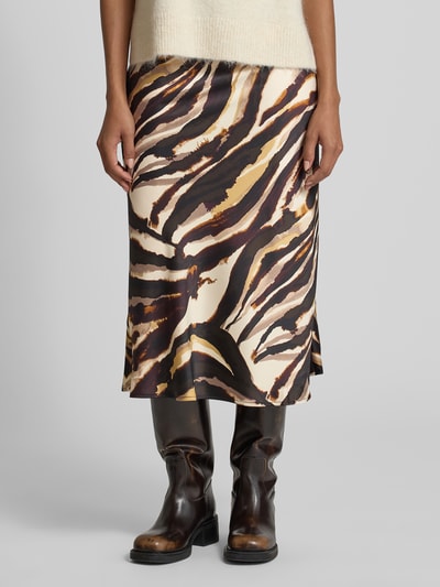 YAS Midirock mit elastischem Bund Modell 'PELLA' Beige 4