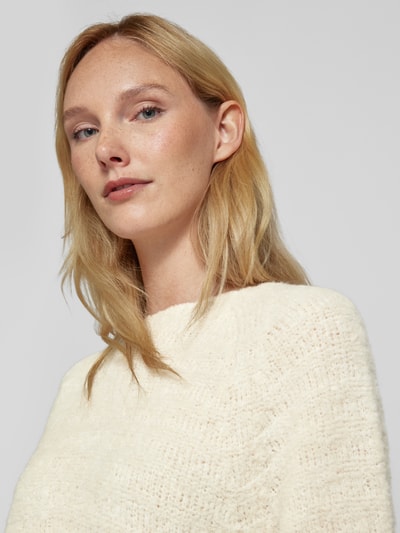 Marc Cain Strickpullover mit Strukturmuster Offwhite 3