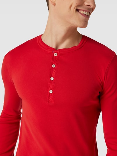 Schiesser Shirt met lange mouwen en ronde hals, model 'Karl' Rood - 3