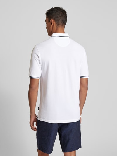 bugatti Poloshirt mit Kontrastbesatz Weiss 5