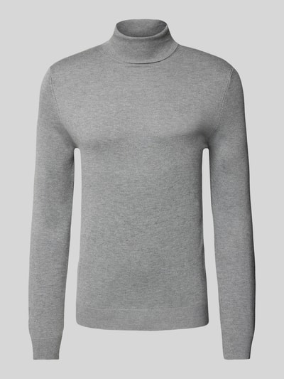 Only & Sons Rollkragenpullover mit Label-Applikation Modell 'WYLER' Hellgrau Melange 2