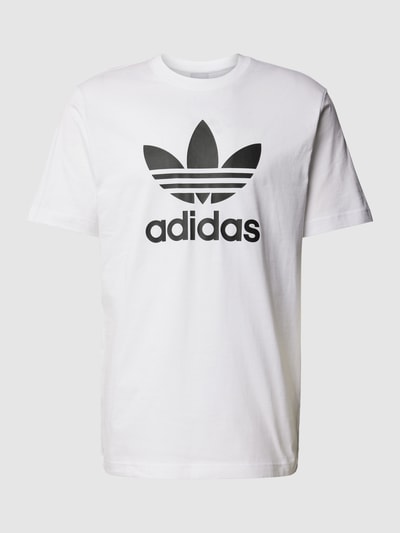 adidas Originals T-shirt z nadrukiem z logo model ‘TREFOIL’ Biały 2