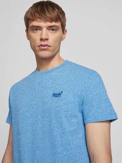 Superdry T-Shirt mit Label-Stitching Jeansblau 3